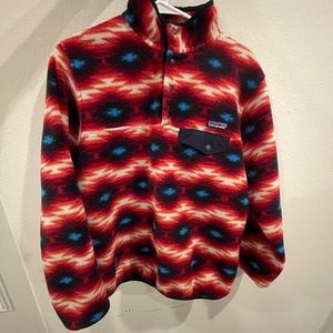 Patagonia Synchilla Wild Desert Fleece Pullover Sweatshirt Snap T Button Aztec M